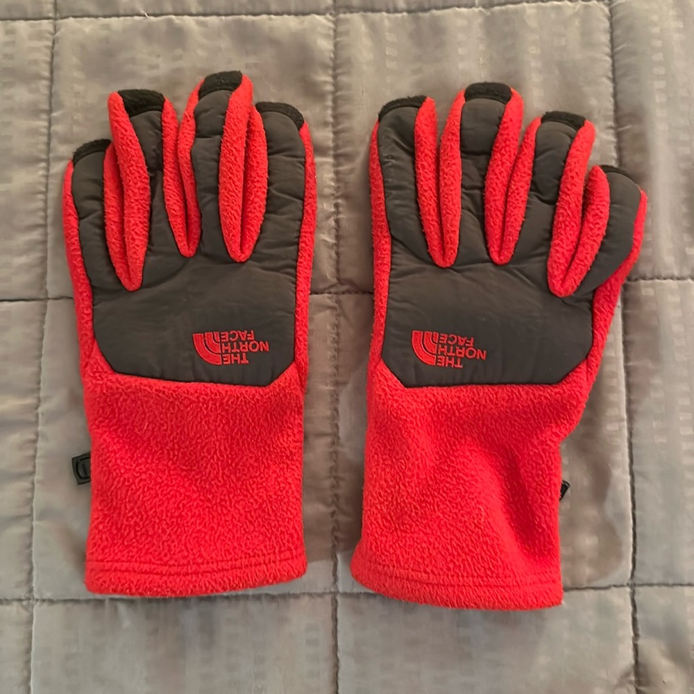 Red North Face gloves (Men’s Medium)